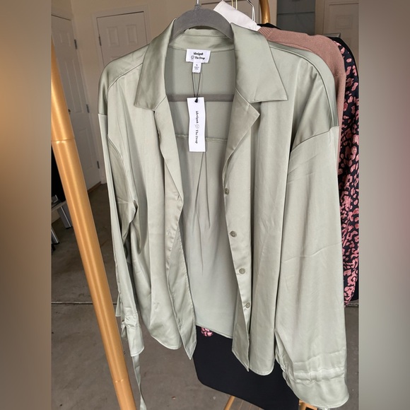 NWT Amazon The Drop Women's Desert Sage Button Down Shirt by @idesign8, XL - Picture 8 of 8